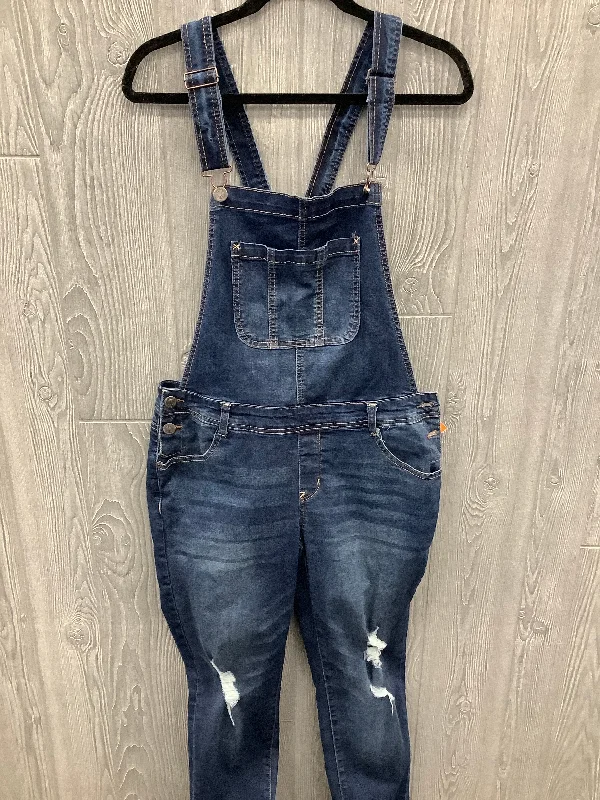 Overalls By Wallflower In Blue Denim, Size: L Modern Men's Geometric