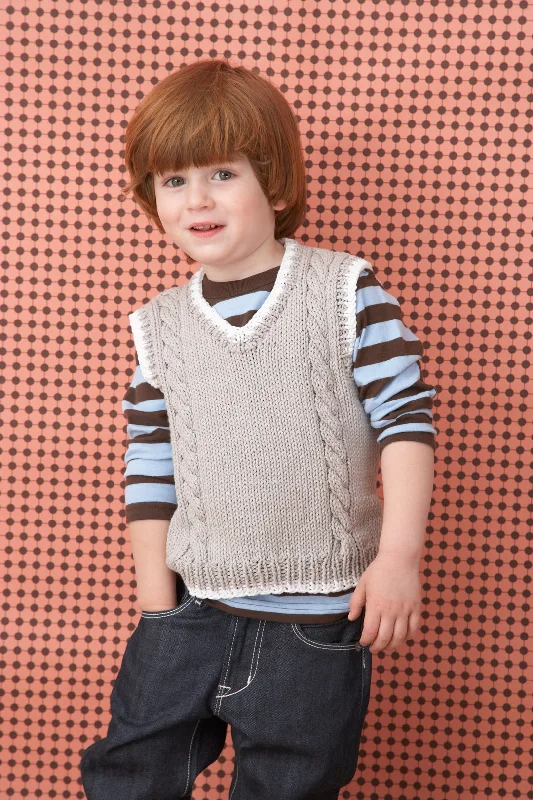 Cable Vest Pattern (Knit) Unique Men's Upcycled