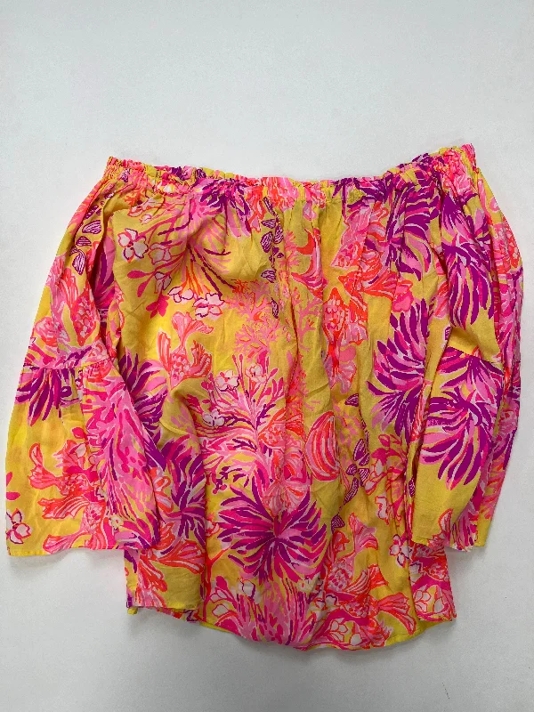 Multi-colored Top Long Sleeve Lilly Pulitzer NWT, Size Xs Unique Men's Upcycled