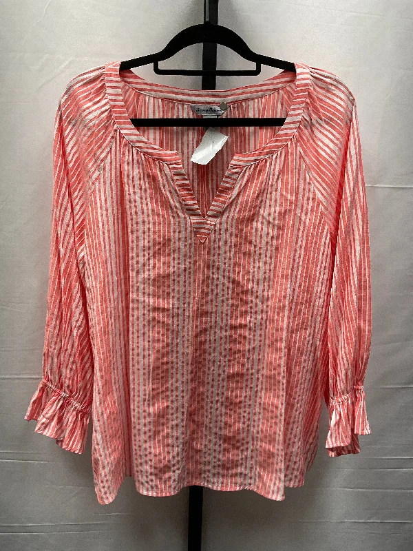 Striped Pattern Top Long Sleeve Tommy Bahama, Size L Dynamic Men's Glow