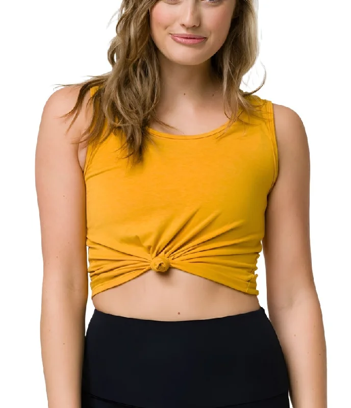 Onzie Women Hot Yoga Knot Crop Top 3050 Earthy Men's Hemp