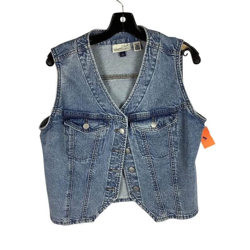 Vest Other By Universal Thread In Blue Denim, Size: L Sleek Men's Metallic