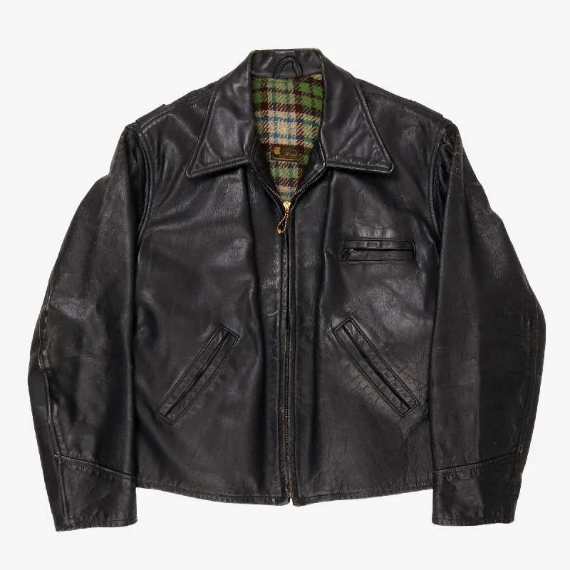 Steerhide Leather Jacket Youthful Men's Pop