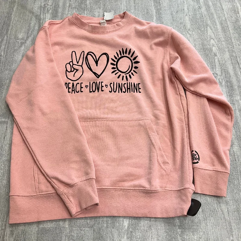 Sweatshirt Crewneck By Clothes Mentor In Pink, Size: M Edgy Men's Punk