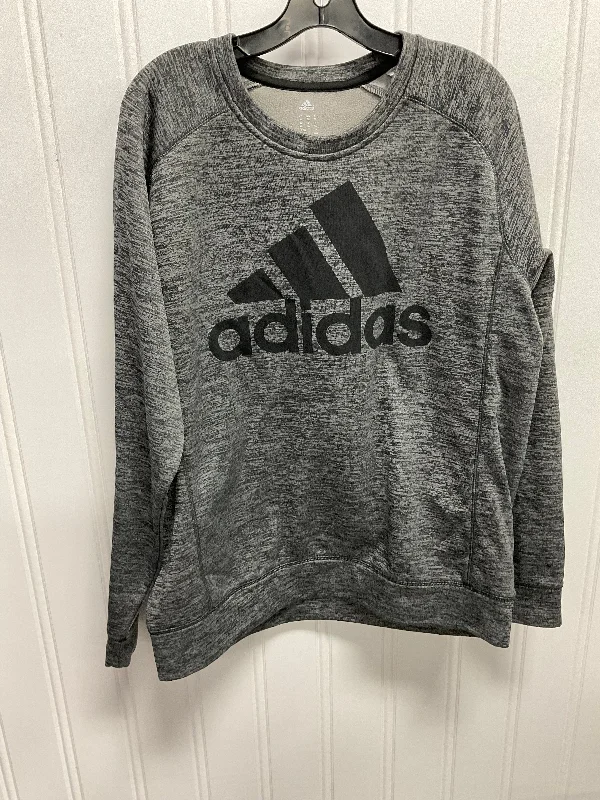 Athletic Sweatshirt Crewneck By Adidas In Grey, Size: Xl Confident Men's Power