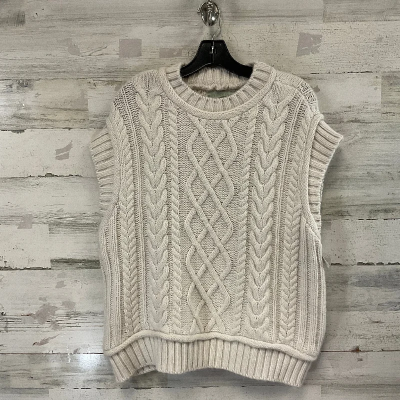 Vest Sweater By RYEGRASS In Cream, Size: Xxl Casual Men's Short